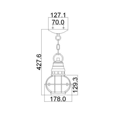 Elstead Lighting Beacon Square lampa wisząca 1x60 W mosiądz KL-BRIDGEPOINT8S-NBR