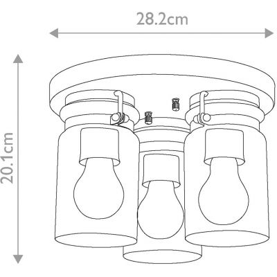Elstead Lighting Brinley lampa podsufitowa 3x60 W szczotkowany nikiel KL-BRINLEY-F-NI