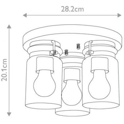 Elstead Lighting Brinley lampa podsufitowa 3x60 W stary brąz KL-BRINLEY-F-OZ