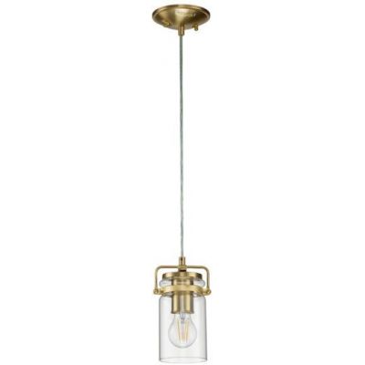 Elstead Lighting Brinley lampa wisząca 1x60 W szczotkowany mosiądz KL-BRINLEY-MP-BB