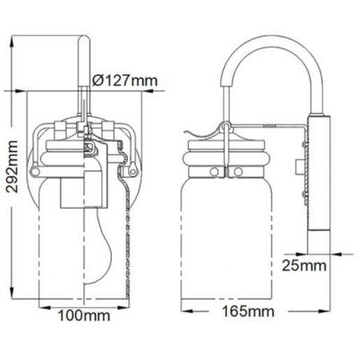 Elstead Lighting Brinley kinkiet 1x60 W szczotkowany mosiądz KL-BRINLEY1-BB