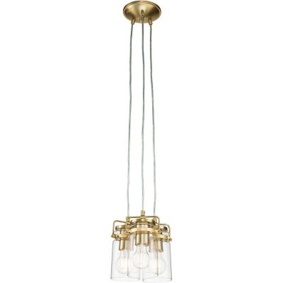 Elstead Lighting Brinley lampa wisząca 3x60 W szczotkowany mosiądz KL-BRINLEY3-BB