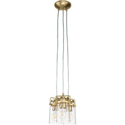 Elstead Lighting Brinley lampa wisząca 3x60 W szczotkowany mosiądz KL-BRINLEY3-BB