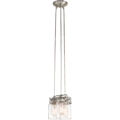 Elstead Lighting Brinley lampa wisząca 3x60 W szczotkowany nikiel KL-BRINLEY3-NI