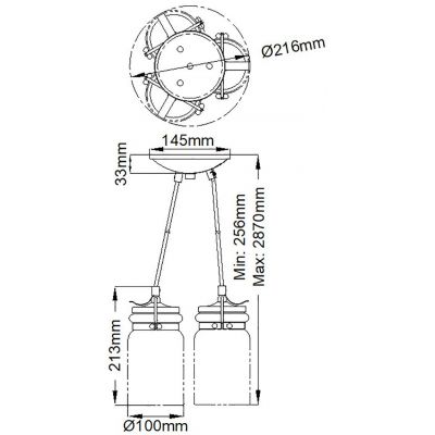 Elstead Lighting Brinley lampa wisząca 3x60 W stary brąz KL-BRINLEY3-OZ