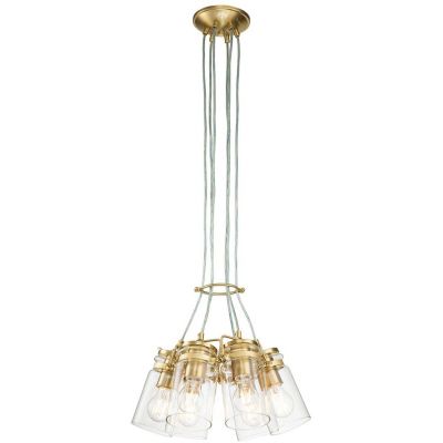 Elstead Lighting Brinley lampa wisząca 6x60 W szczotkowany mosiądz KL-BRINLEY6-BB