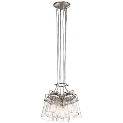 Elstead Lighting Brinley lampa wisząca 6x60 W szczotkowany nikiel KL-BRINLEY6-NI