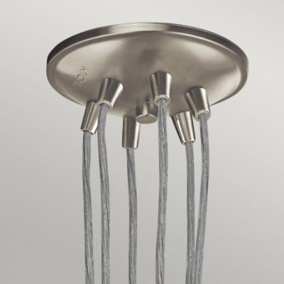 Elstead Lighting Brinley lampa wisząca 6x60 W szczotkowany nikiel KL-BRINLEY6-NI