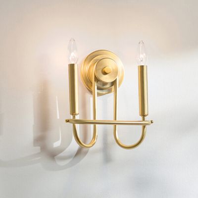 Elstead Lighting Capitol Hill kinkiet 2x40 W naturalny mosiądz KL-CAPITOL-HILL2-PNBR