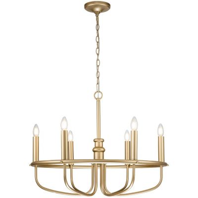 Elstead Lighting Capitol Hill lampa wisząca 6x40 W naturalny mosiądz KL-CAPITOL-HILL6-PNBR