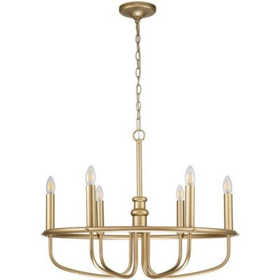 Elstead Lighting Capitol Hill lampa wisząca 6x40 W naturalny mosiądz KL-CAPITOL-HILL6-PNBR