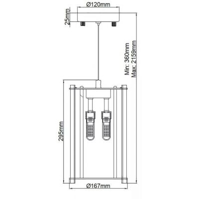 Elstead Lighting Crystal Skye lampa wisząca 2x3 W chrom KL-CRYSTAL-SKYE-MP