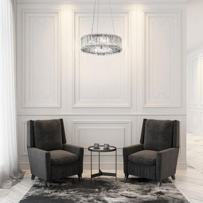 Elstead Lighting Crystal Skye lampa wisząca 6x3 W chrom KL-CRYSTAL-SKYE-P-A