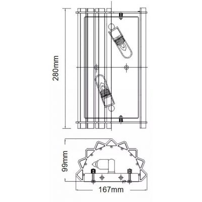 Elstead Lighting Crystal Skye kinkiet 2x3 W chrom KL-CRYSTAL-SKYE2