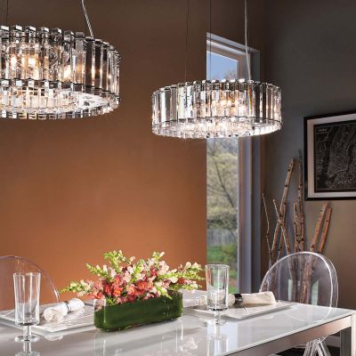 Elstead Lighting Crystal Skye lampa wisząca 8x3 W chrom KL-CRYSTAL-SKYE8