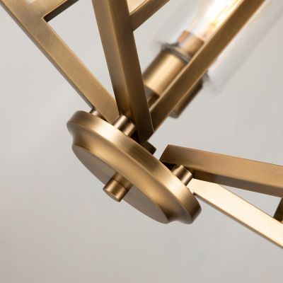 Elstead Lighting Deryn lampa wisząca 5x60 W mosiądz KL-DERYN5-NBR