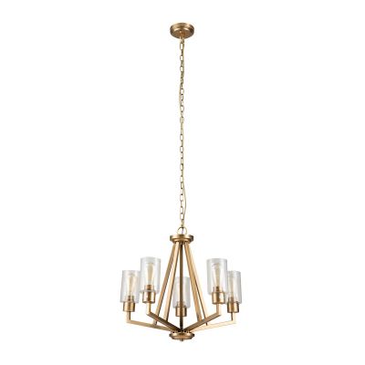 Elstead Lighting Deryn lampa wisząca 5x60 W mosiądz KL-DERYN5-NBR