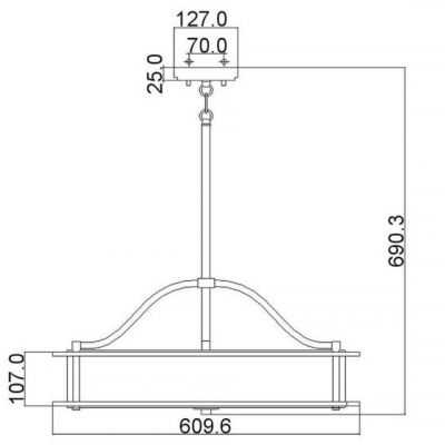 Elstead Lighting Emory lampa wisząca 4x60 W stary brąz KL-EMORY-P-M-OZ