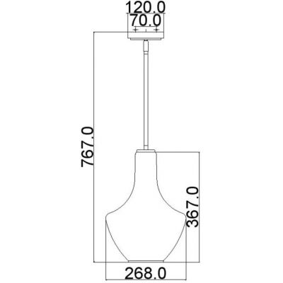 Elstead Lighting Everly lampa wisząca 1x60 W brązowa KL-EVERLY-P-S-OZ