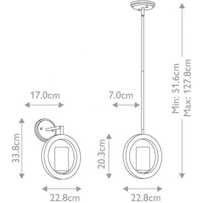 Elstead Lighting Grand Bank lampa wisząca 1x40 W chrom KL-GRAND-BANK1