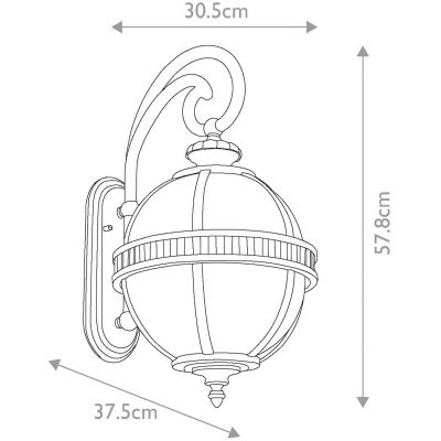 Elstead Lighting Halleron kinkiet zewnętrzny 3x40 W oksydowany brąz KL-HALLERON-2M-BU