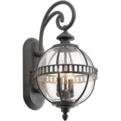 Elstead Lighting Halleron kinkiet zewnętrzny 2x40 W szary-brązowy KL-HALLERON-2S