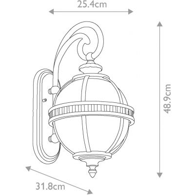 Elstead Lighting Halleron kinkiet zewnętrzny 2x40 W oksydowany brąz KL-HALLERON-2S-BU