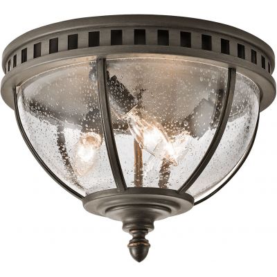 Elstead Lighting Halleron plafon zewnętrzny 3x40 W szara-brązowa KL-HALLERON-F