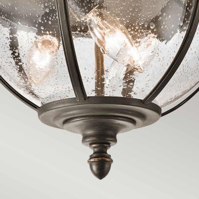 Elstead Lighting Halleron plafon zewnętrzny 3x40 W szara-brązowa KL-HALLERON-F