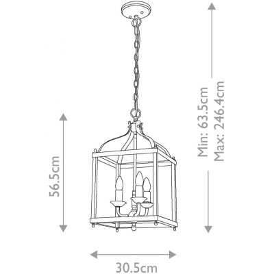 Elstead Lighting Larkin lampa wisząca 3x60 W stary brąz KL-LARKIN-P-M-OZ