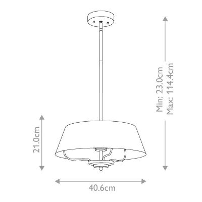 Elstead Lighting Luella lampa podsufitowa 3x40 W mosiądz KL-LUELLA-3P-BNB