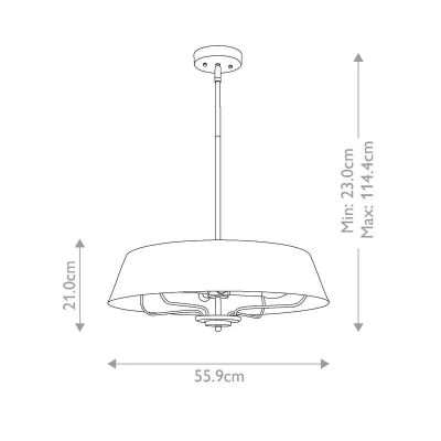 Elstead Lighting Luella lampa podsufitowa 4x40 W mosiądz KL-LUELLA-4P-BNB