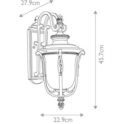 Elstead Lighting Luverne kinkiet zewnętrzny 1x60 W brązowy KL-LUVERNE2-M