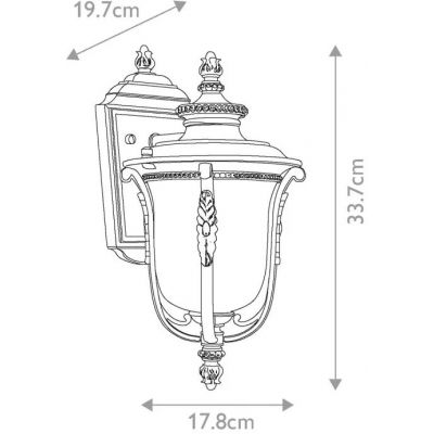 Elstead Lighting Luverne kinkiet zewnętrzny 1x60 W brązowy KL-LUVERNE2-S