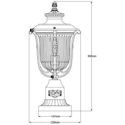 Elstead Lighting Luverne lampa stojąca zewnętrzna 1x60 W brązowa KL-LUVERNE3-M