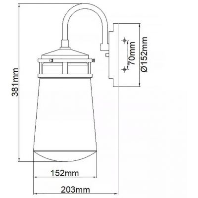Elstead Lighting Lyndon kinkiet zewnętrzny 1x60 W brązowy KL-LYNDON2-M-AZ