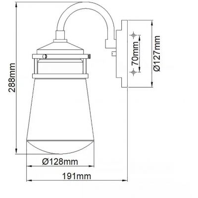 Elstead Lighting Lyndon kinkiet zewnętrzny 1x60 W brązowy KL-LYNDON2-S-AZ
