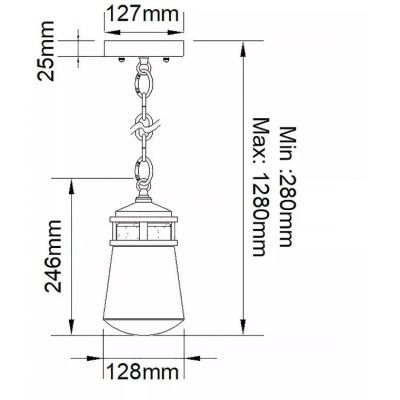 Elstead Lighting Lyndon lampa wisząca 1x60 W brązowa KL-LYNDON8-S-AZ