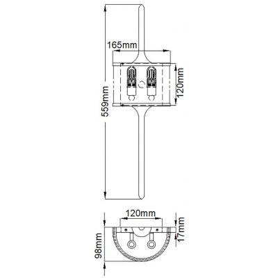 Elstead Lighting Mona kinkiet 2x3 W polerowany chrom KL-MONA-S-PC