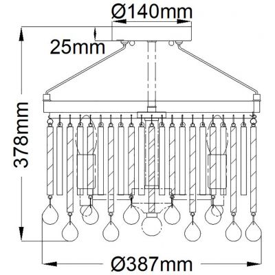 Elstead Lighting Piper lampa podsufitowa 3x60 W polerowany chrom KL-PIPER-SF-PC