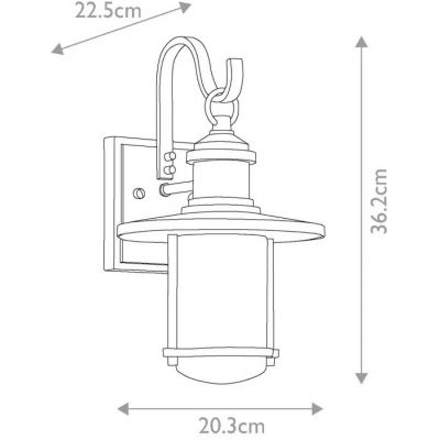 Elstead Lighting Riverwood kinkiet zewnętrzny 1x60 W postarzany cynk KL-RIVERWOOD2-M
