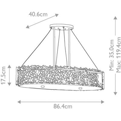 Elstead Lighting Silver Coral lampa wisząca 4x60 W KL-SILVER-CORAL-ISLE