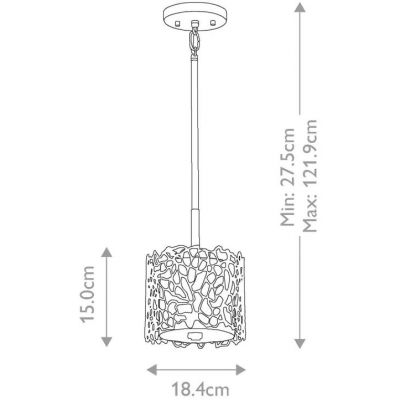 Elstead Lighting Silver Coral lampa wisząca 1x60 W KL-SILVER-CORAL-MP