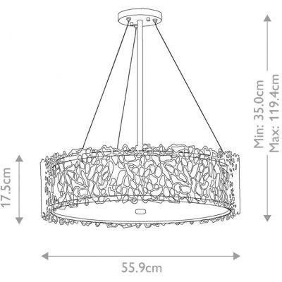Elstead Lighting Silver Coral lampa wisząca 4x60 W KL-SILVER-CORAL-P-B