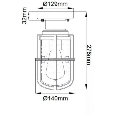 Elstead Lighting Suri lampa podsufitowa zewnętrzna 1x40 W czarna KL-SURI-F