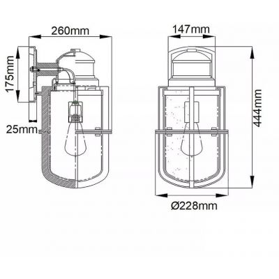 Elstead Lighting Suri kinkiet zewnętrzny 1x60 W czarny KL-SURI-L