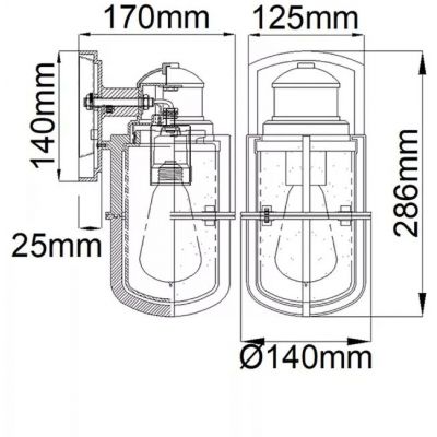 Elstead Lighting Suri kinkiet zewnętrzny 1x40 W czarny KL-SURI-S