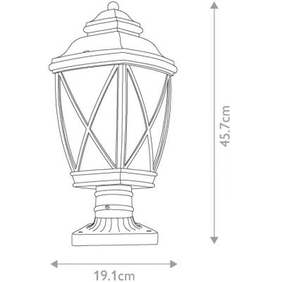 Elstead Lighting Tangier lampa stojąca zewnętrzna 1x60 W postarzany brąz KL-TANGIER3-M
