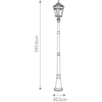 Elstead Lighting Tournai lampa stojąca zewnętrzna 3x60 W szara-brązowa KL-TOURNAI-5XL