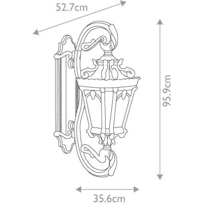 Elstead Lighting Tournai kinkiet zewnętrzny 4x60 W szary-brązowy KL-TOURNAI1G-L